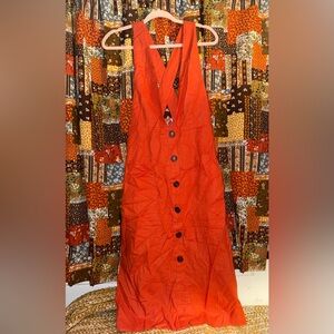 HYFVE orange  Button-Down midi Dress